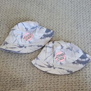 Santa Cruz Skateboards Kids Tie-Dye Bucket Hat - Gray